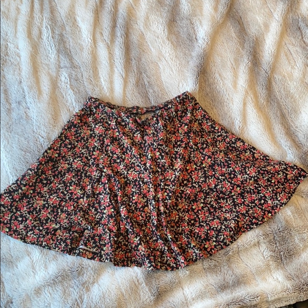 Floral Print Mini Skirt